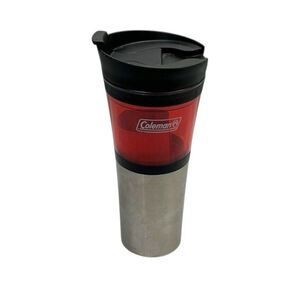 Coleman 2014 Red Travel Mug Tumbler with Black Drink through lid